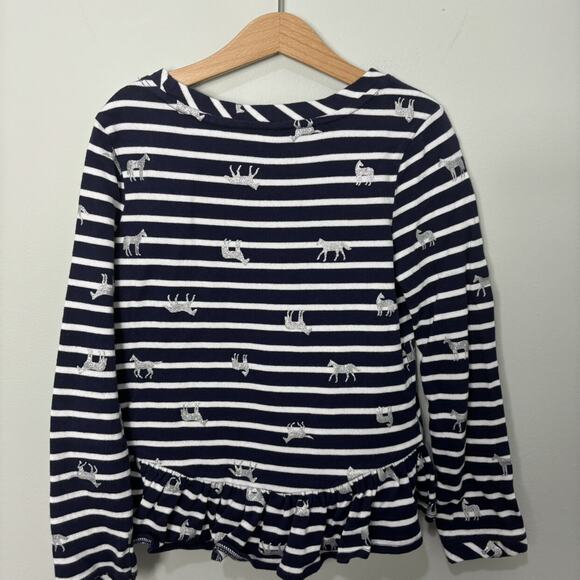 Joules Striped Silver Horse Top - Picture 5 of 5